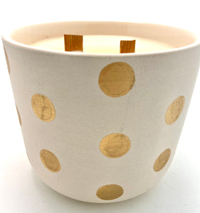 Multiple Polka dot candle