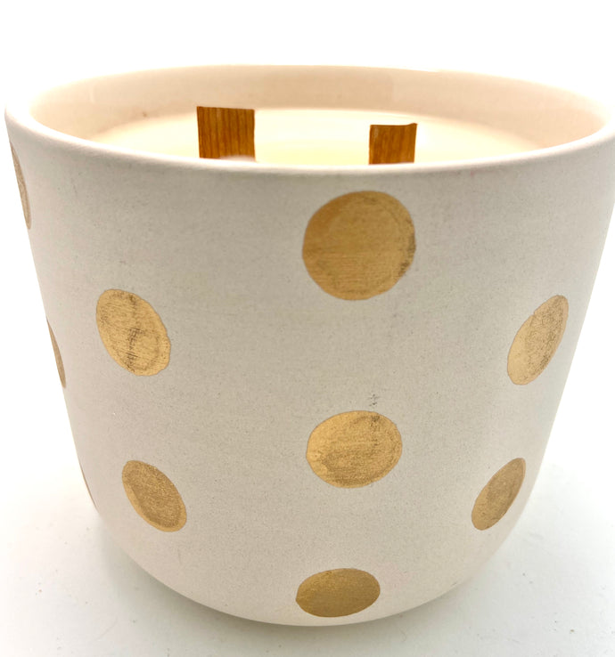 Multiple Polka dot candle