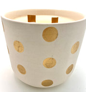 Multiple Polka dot candle