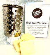 Chill Candle Wax Melts with a Silver ceramic plug in warmer